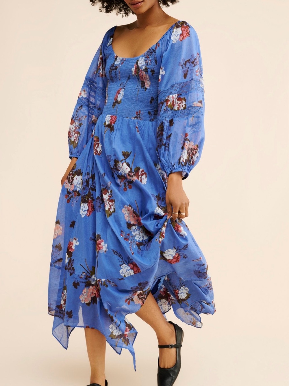Free People Morning Glory Long Sleeve Maxi Dress